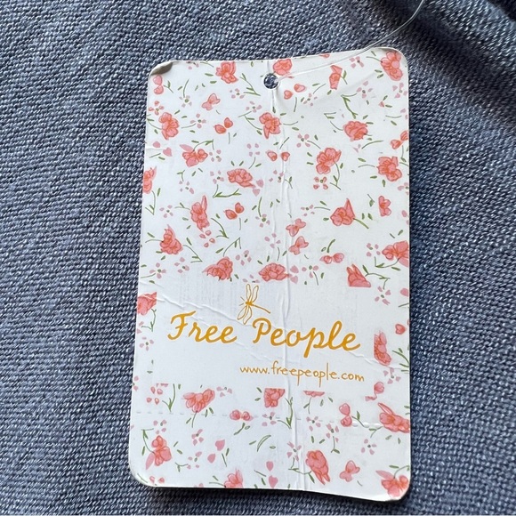 NEW Free People Knit Tunic Sz S Top We The Free Miss Rose Blue Gray Long Sleeve - Picture 7 of 14